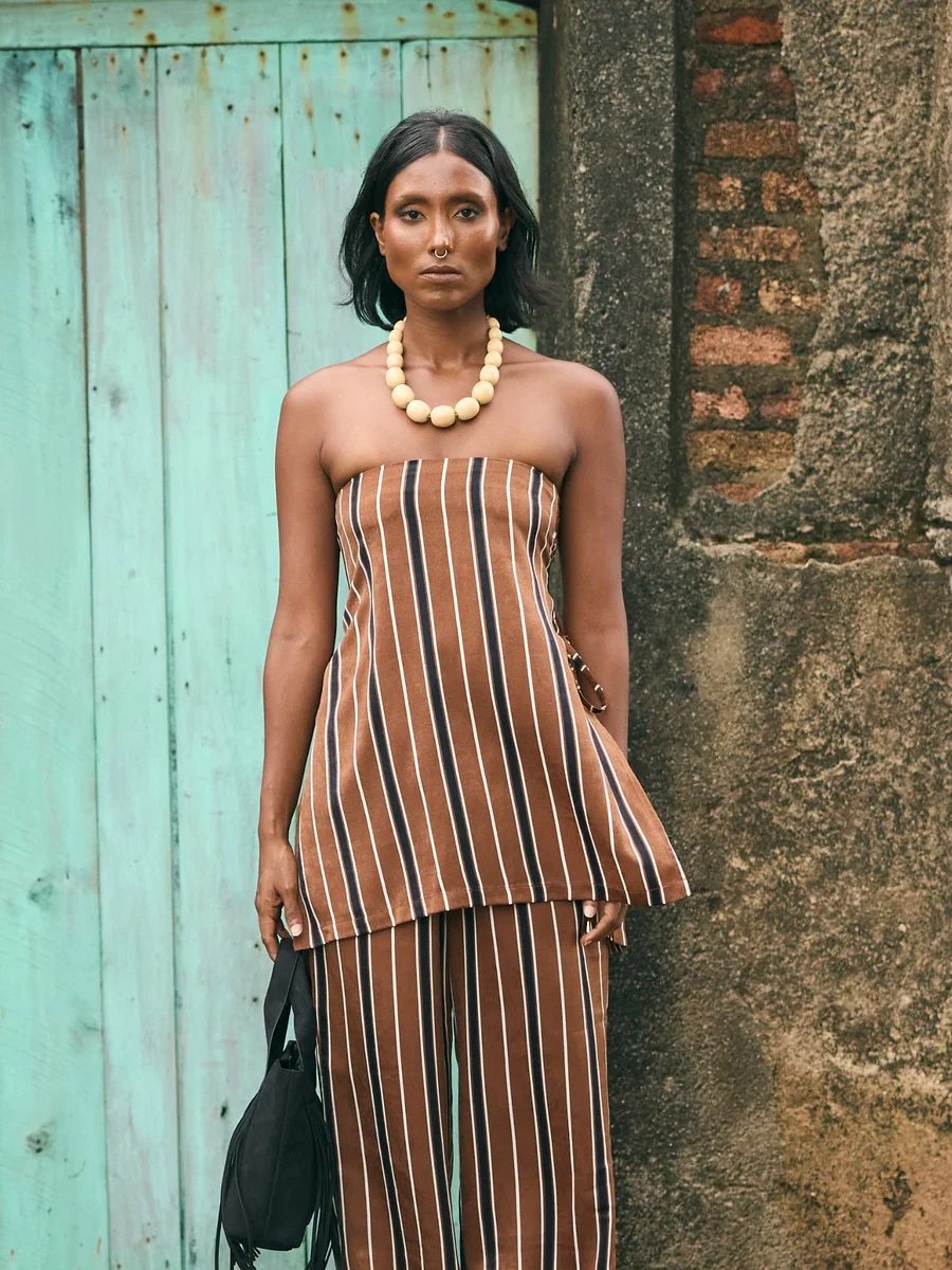 brown drawstring pant