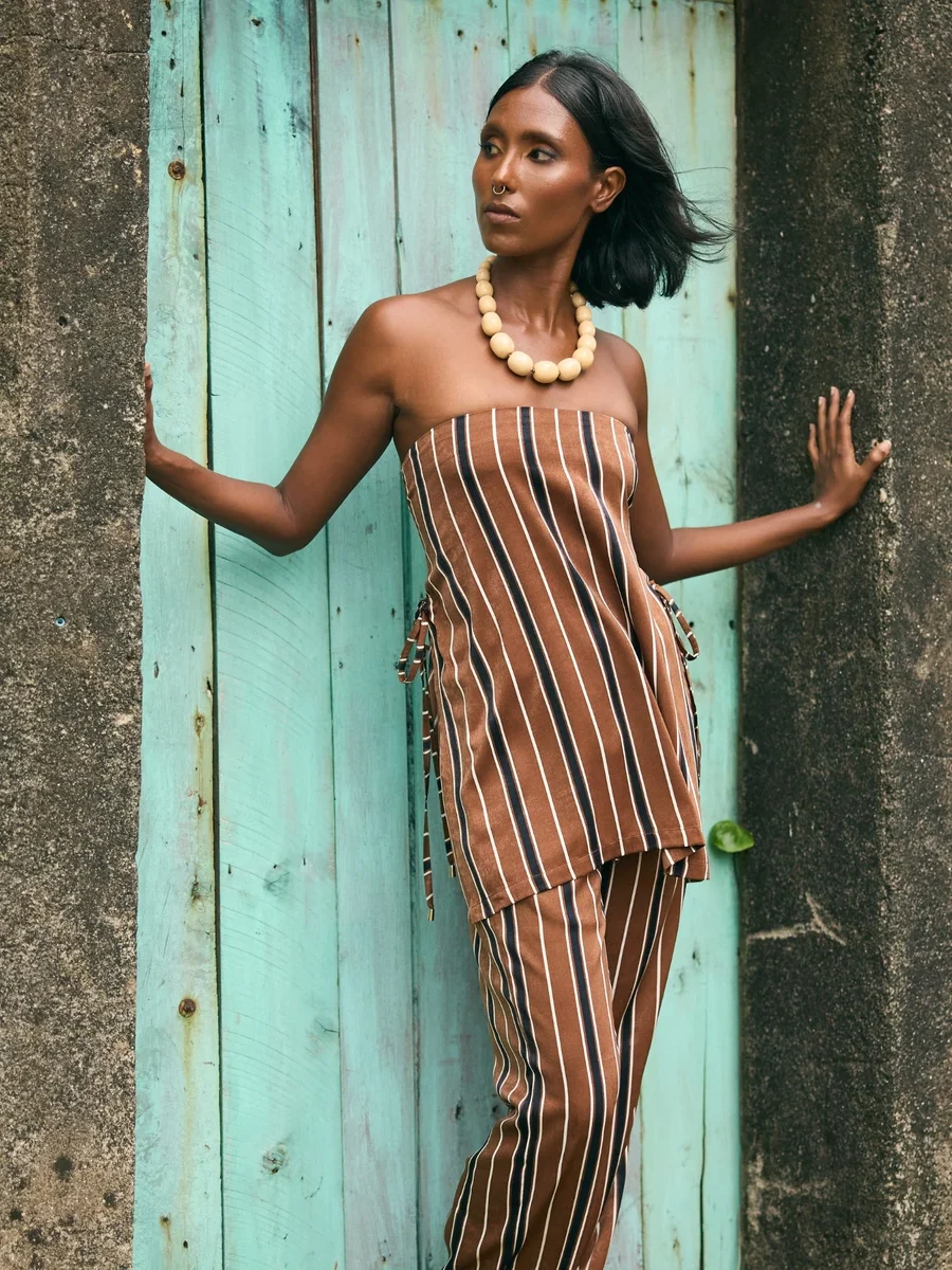 brown drawstring pant