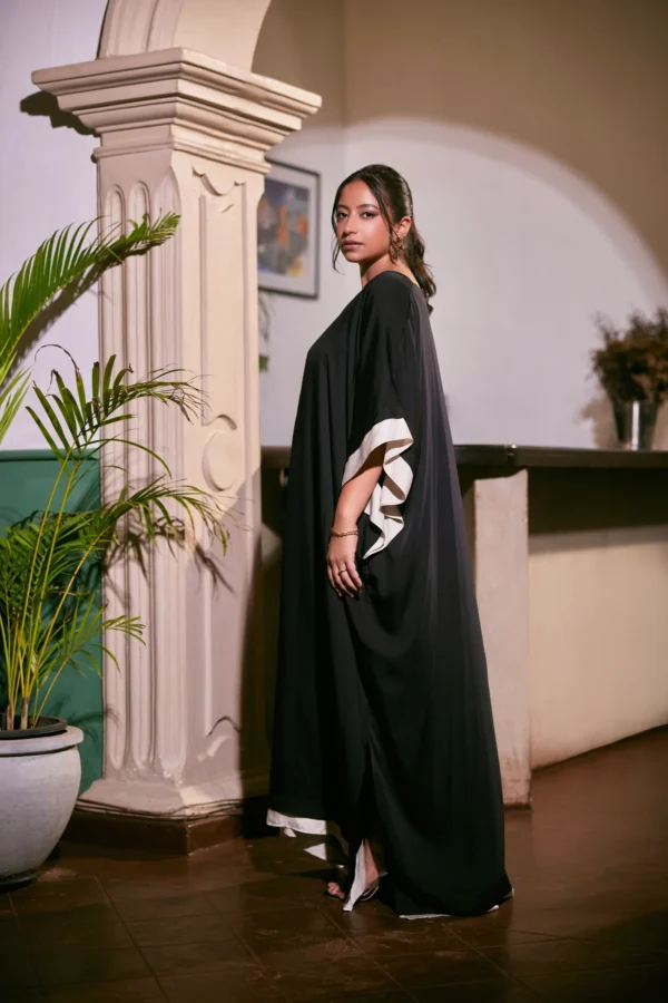 dresses, v neck kaftan, free size